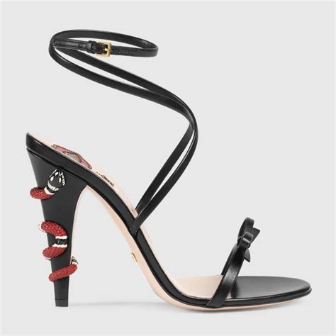 gold gucci snake heels|gucci designer heels.